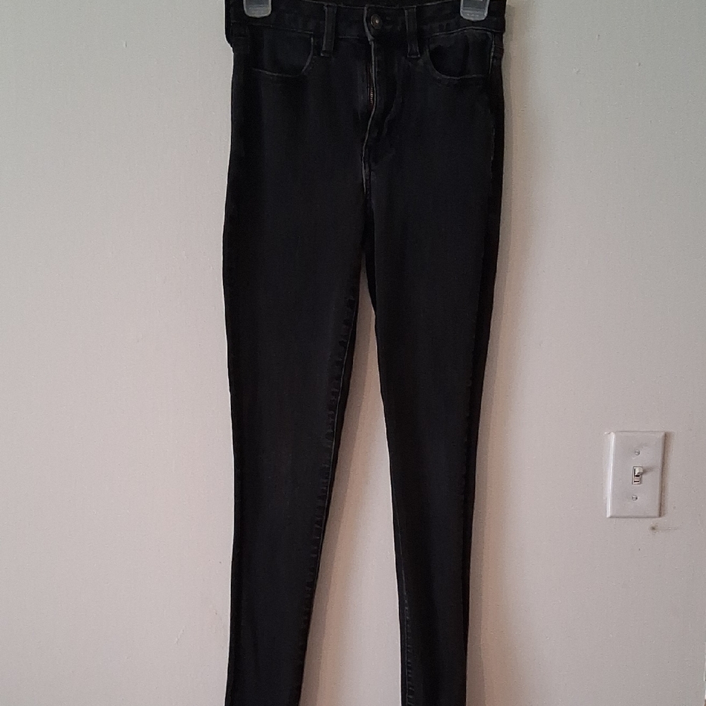 American Eagle Womens Black Skinny Leg Jeggings
